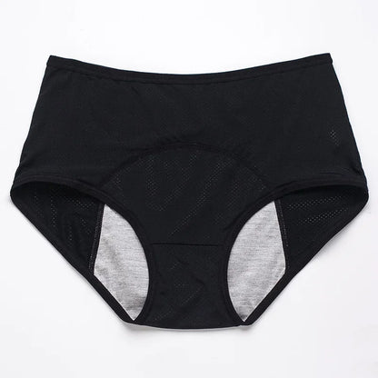 2pcs Women's Physiological Briefs Girl Menstrual Panties Ladies Period Leak Proof Panty Mid Waist Ice Silk Underwear