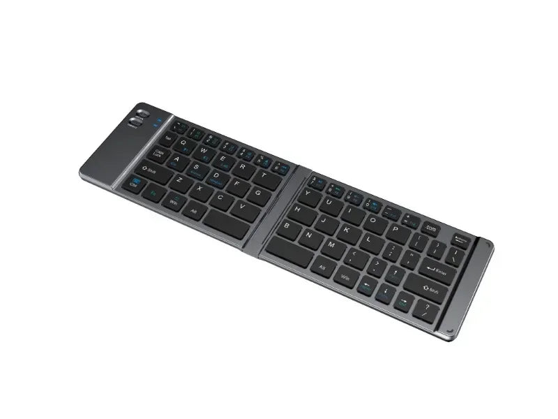 Folding Keyboard and Mouse 2.4G Mini Keypad Bluetooth Wireless Portable Silm Foldable Keyboards for Travel Computer PC iPad