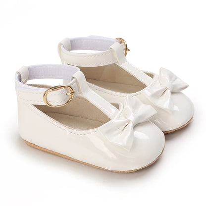 Cute Lace Baby Princess Shoes for Spring And Autumn 0-18M Infant Girls Anti-Slip Rubber Sole Bow Detail Anti-Slip Footwear