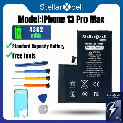 StellarXcell Choice Battery for iPhone 11 12 13 14 15 Mini Plus Pro Promax Original Capacity Replacement Bateria High Quality