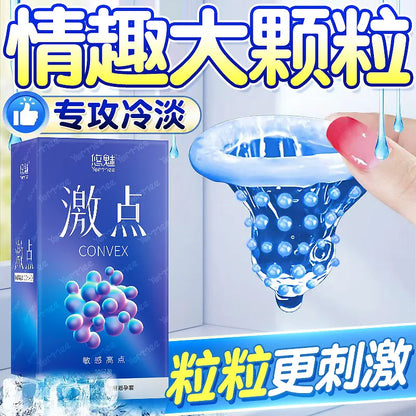Rubber Condom With Tendrils Sex Toys Ice Fire Feeling Penis Sleeve For Adults 18 Stimulation Safety Condoms Erotic Products