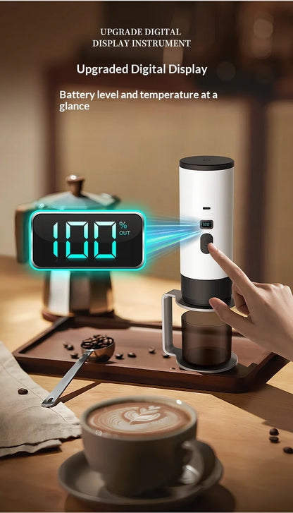 New Upgraded Version Outdoor Wireless Portable Espresso Machine Car Electric Heating Capsule Coffee Machine Suitable for Home