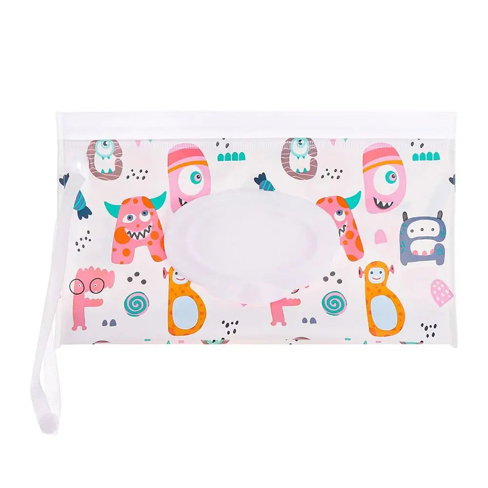 1Pc EVA Baby Wet Wipe Pouch Wipes Holder Case Flip Cover Snap-Strap Reusable Refillable Wet Wipe Bag Outdoor Useful Tissue Box