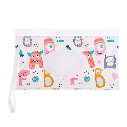 1Pc EVA Baby Wet Wipe Pouch Wipes Holder Case Flip Cover Snap-Strap Reusable Refillable Wet Wipe Bag Outdoor Useful Tissue Box