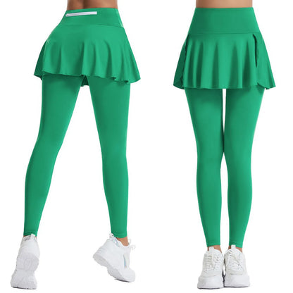 2025 Hot Sale Fitness Lenggings Female Full Length Leggings Active Skirted Capri Legging Pants Gym Clothing Tennis Fitness