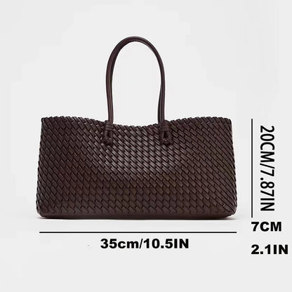 New niche Commuting Woven Hand-Held Shoulder Bag, Fashionable and Versatile, Super Large Capacity Tote Bag