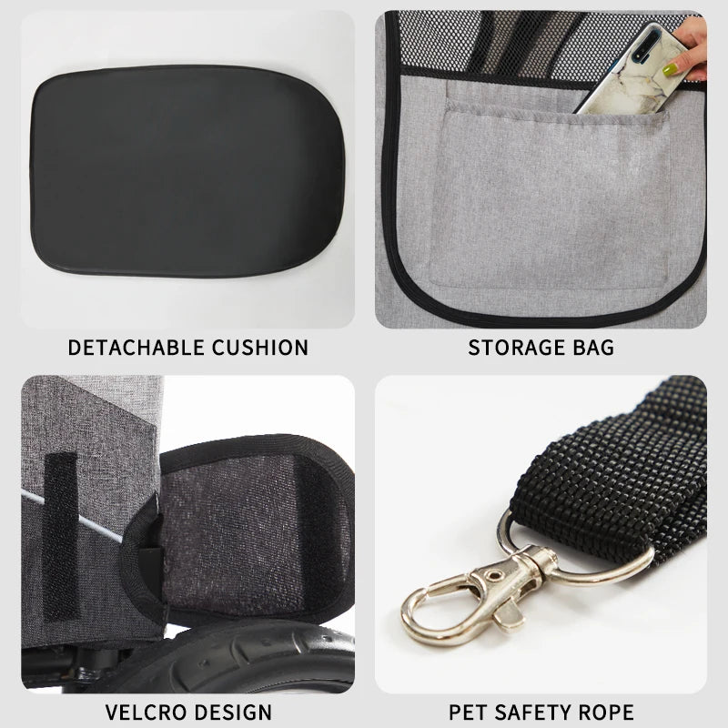 Large 4 Wheel Luxury Jogging Travel Pet Stroller Cosy Handle Dog Strollers Pet Trolley For Large Dog