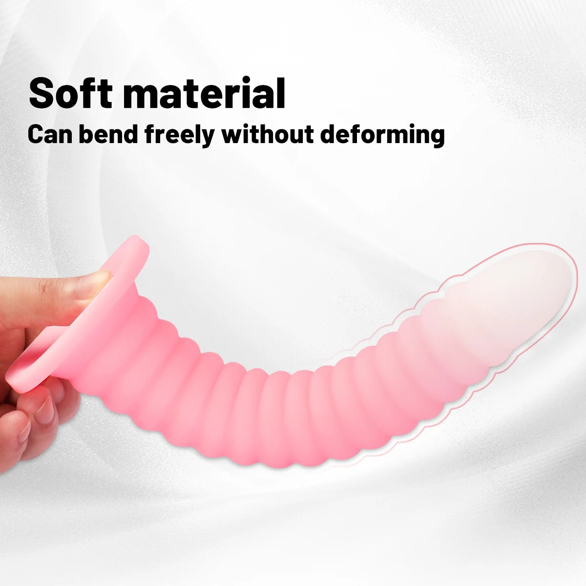 Adult Erotic Sex Toys Gradient Pink Anal Plug Dildo Massager With Threaded Design Strong Suction Cup Extra Long Anal Butt Plug