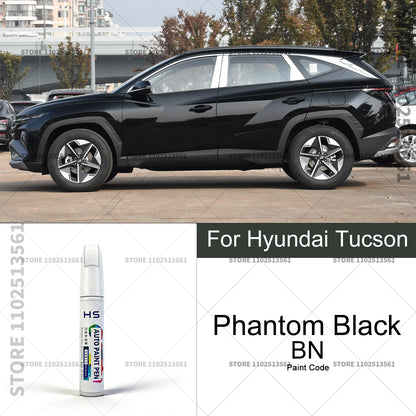 Car Paint Repair Pen Touch Up Scratch Remover DIY Auto Accessories For 2004-2025 Hyundai Tucson White Brown Black E9 BN Blue BU