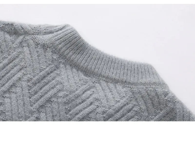 Warm Knitted Pullover 2025 New Winter Men's O-neck Casual Sweater High-quality Men's Pullover Clothing Size 4XL