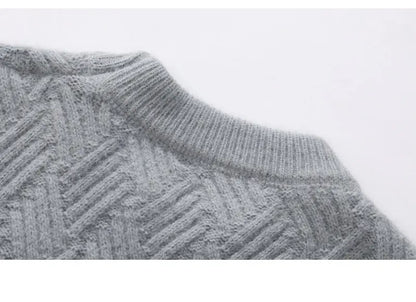 Warm Knitted Pullover 2025 New Winter Men's O-neck Casual Sweater High-quality Men's Pullover Clothing Size 4XL