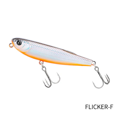 TSURINOYA FLICKER 70F Surface Fishing Lure Z Dog Floating Pencil 70mm 8.4g Chatter Artificial Hard Baits Trout Bass Pike Plug