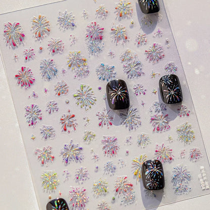 Luxury 5D Floral Nail Art Stickers Gold Silver Chinese Style Metal Frame Shiny Crystal Rhinestone Self Adhesive Manicure Decal