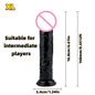 Realistic Soft Jelly Dildo Transparent Suction Cup Strong Grip Flexible Intimate Toy for Women Solo Couple Play
