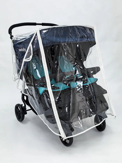 Twin Stroller Rain Cover Windshield Double Front Stroller Universal Rainproof Warm Cover Cart Raincoat Baby Stroller Accessories