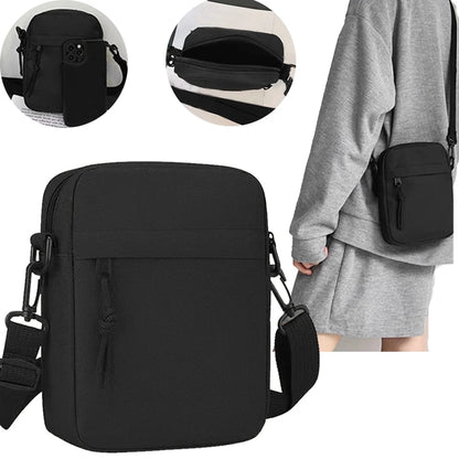 Men's and Women's Single-Shoulder Bags, Crossbody Bags, Solid-Colored Single-Shoulder Small Bags, Lightweight Mobile Phone Bags