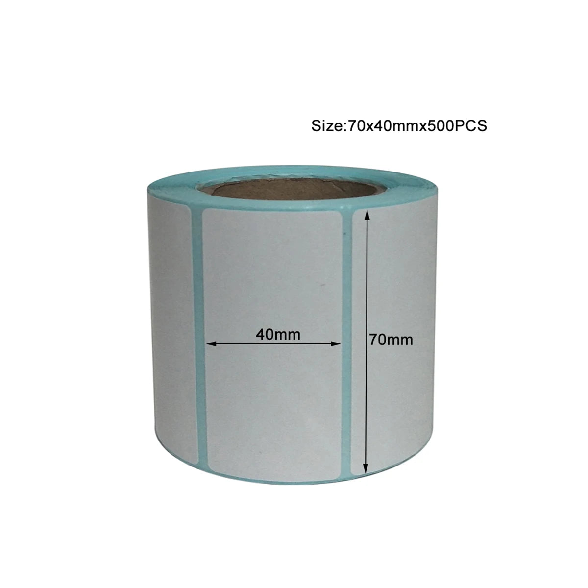 Thermal Paper Label for Warehouse & Logistics - High-Quality Adhesive Labels with Pre-Drilled Holes, Durable Blue，70*40mm