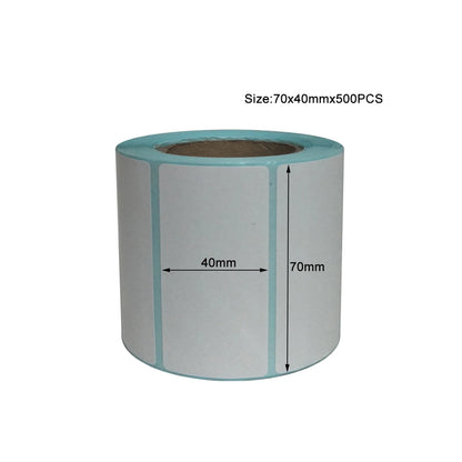 Thermal Paper Label for Warehouse & Logistics - High-Quality Adhesive Labels with Pre-Drilled Holes, Durable Blue，70*40mm