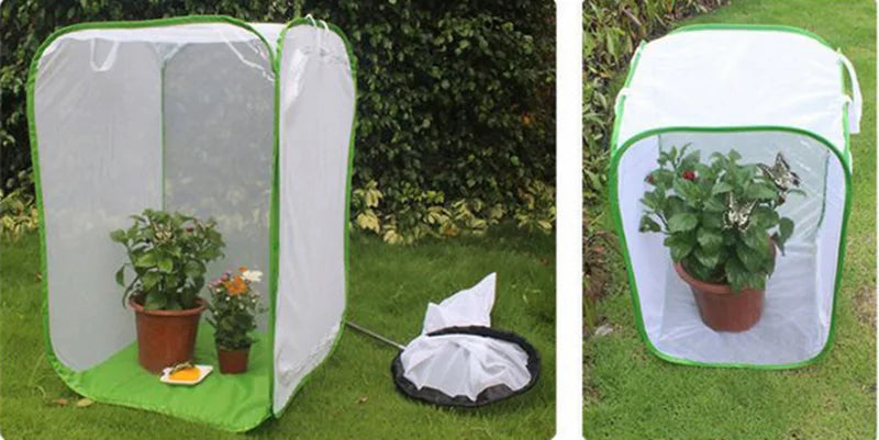 Collapsible Insect Cage Mesh Habitat Bird Butterfly Mantis Stick Grid Breeding Cricket Net Cloth Farm Cocoon Silkworm Hatch Cage