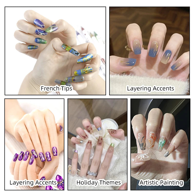 Nail Art Markers Customised Specialised Needle Tube Nail Art Pens Hand-Drawn Outline Pen Acrylic Paint Pen Set Acrylic Paintbrus