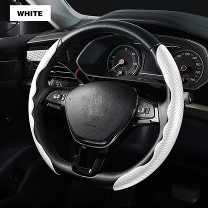 Universal Non-Slip Carbon Fiber Car Steering Cover Steering Wheel Booster Cover for Car Anti-skid Accessories