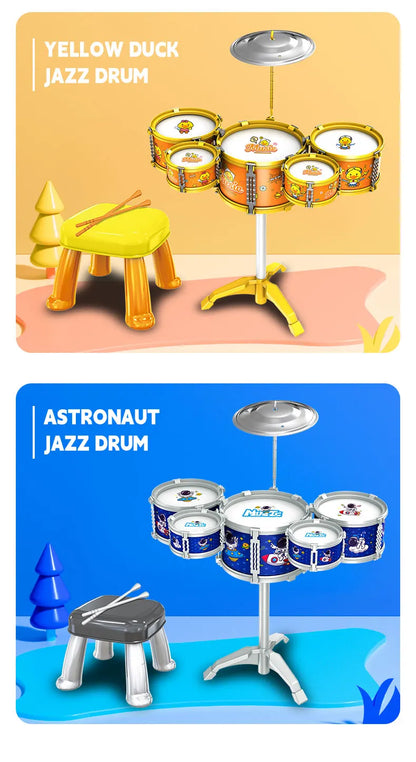 Drums, Jazz Drums, Music Enlightenment for Children and Babies, Toys, Imitation Musical Instruments, Beginners Practicing Music