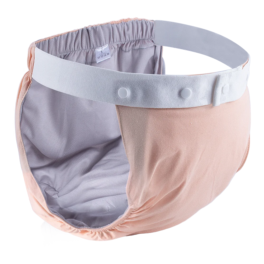 AIO Adjustable Easy To Wear Adult Diapers Washable Cotton Incontinence Cloth Diaper Elderly Diapers Leak proof Underwear