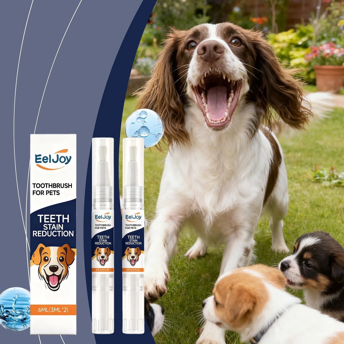 Pet Teeth Cleaning Pen Plant‑Based Mild Reduce Tartar Stain Fresh Breath Portable Oral Care for Dogs Cats Daily Dental Cleaner