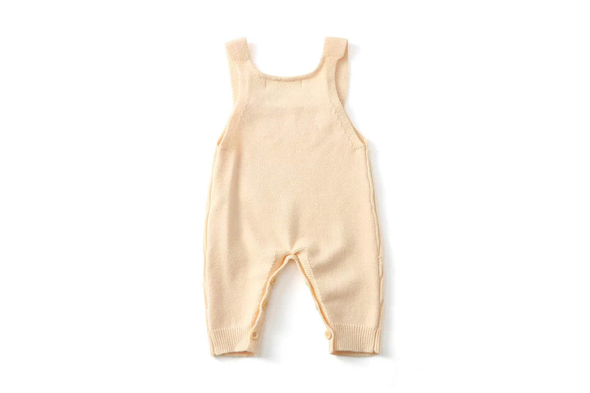 MILANCEL New Spring Baby Overall 3M-6Y Solid Color Infant Girls Knit Rompers 6 Colors Versatile Children Suspenders Jumpsuit