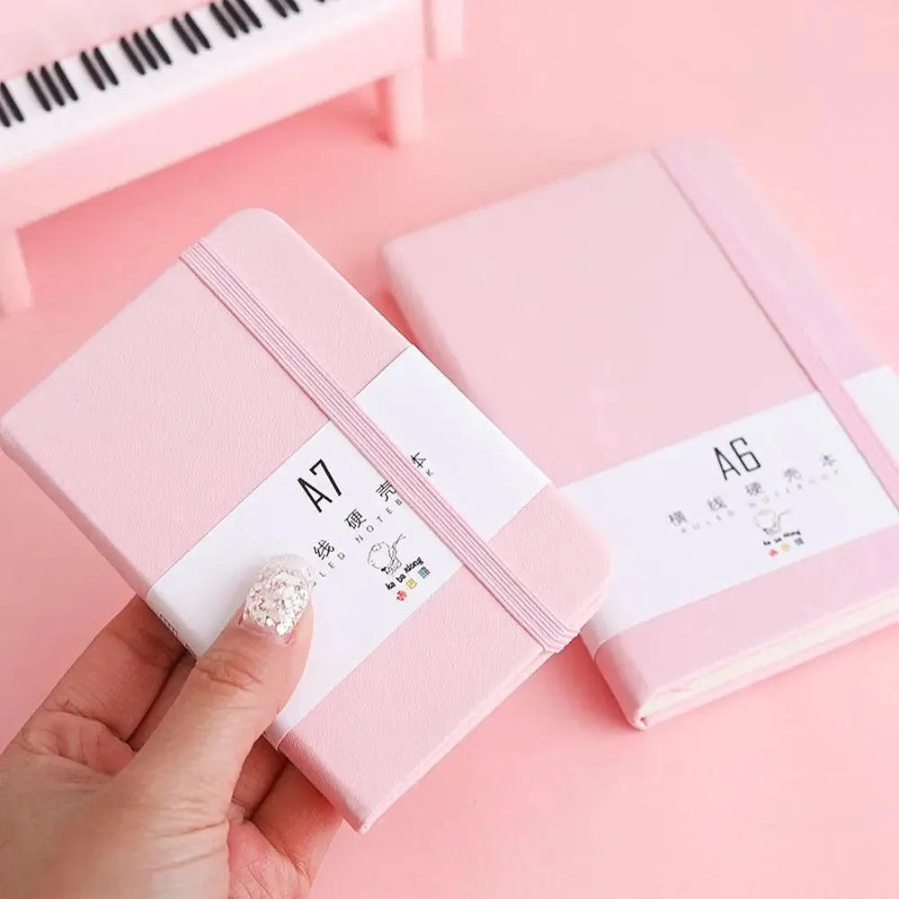 96Page/This pink colorA6 A7Portable Notebook，Simple Mini Notebook Office Memo，Student Office Diary Planner Pocket Notebook