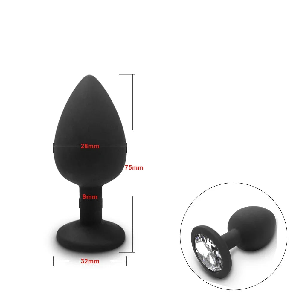S/M/L Soft Silicone Anal Plug Mini Erotic Butt Plug Sex Toy for Anal Toy Beginner Men Women Gay Couples Prostate Stimulator