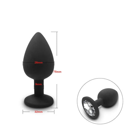 S/M/L Soft Silicone Anal Plug Mini Erotic Butt Plug Sex Toy for Anal Toy Beginner Men Women Gay Couples Prostate Stimulator
