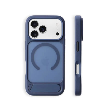 Invisible Folding Stand for Magsafe Magnetic Case For iPhone 17 Pro Max 17Pro Air Matte Skin Feel Wireless Charging Hard Cover