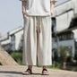 Men Loose Fit Shorts Summer Breathable Casual Pants Wide Leg Linen Cotton Plus Size5XL Comfortable Outdoor Harajuku Trousers Men