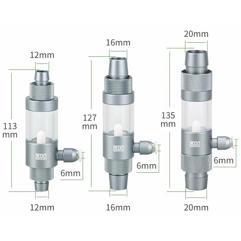 Aquarium CO2 Diffuser Observable Quick Insertion Anti Reflux CO2 External Nebulizer Fish Tank External CO2 Nebulizer Diffuser