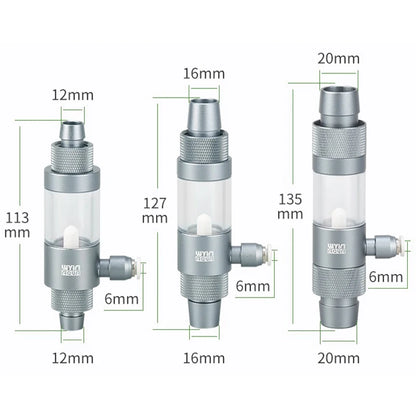 Aquarium CO2 Diffuser Observable Quick Insertion Anti Reflux CO2 External Nebulizer Fish Tank External CO2 Nebulizer Diffuser