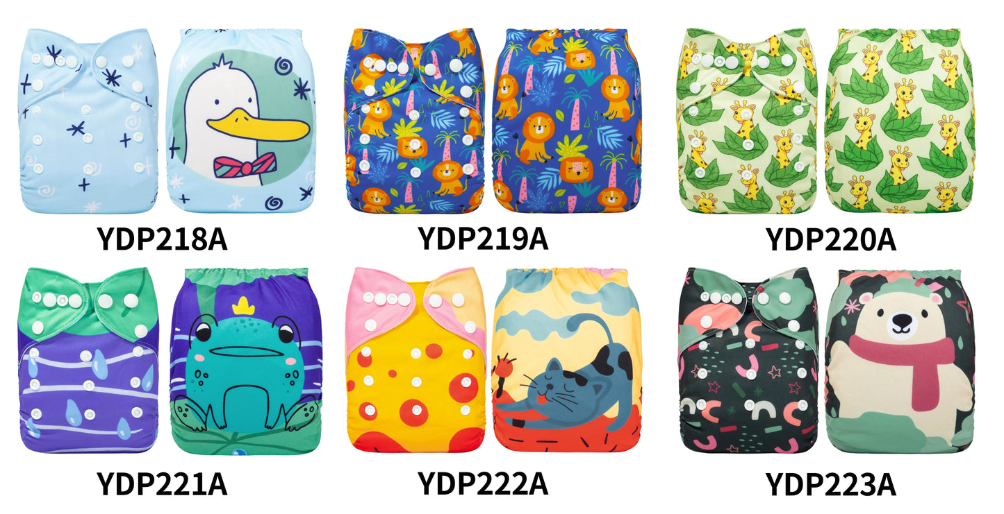 U Pick ALVABABY Digital Position Cloth Diapers Baby Reusable Modern Cloth Nappy for Baby with 1pc Microfiber Insert