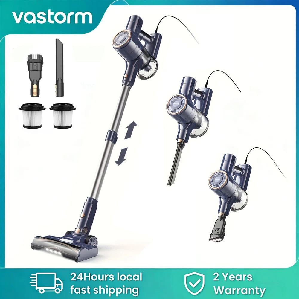 Vastorm 3-in-1 Corded Vacuum Cleaner 600W Powerful Upgraded Motor Free-Stand Lightweight Stick Handheld Vacuum for Carpet Pet Hair
