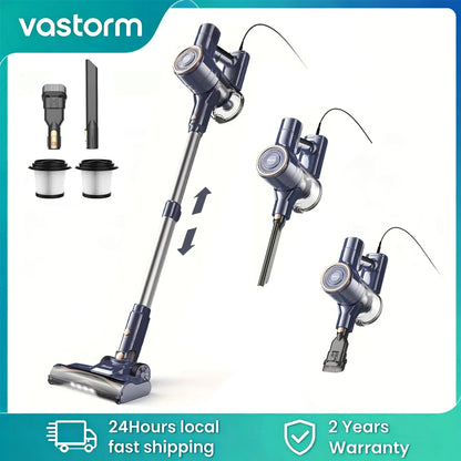 Vastorm 3-in-1 Corded Vacuum Cleaner 600W Powerful Upgraded Motor Free-Stand Lightweight Stick Handheld Vacuum for Carpet Pet Hair
