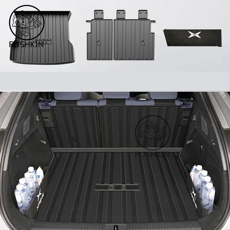For Xpeng G6 2026 2025 2024 Car Boot Mat Rear Trunk Liner Cargo Protection Leather Trunk Mat Interior Modification Accessories