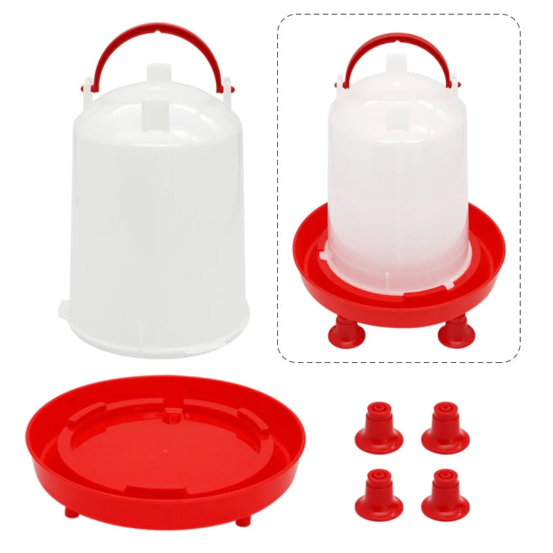 1Pc 1.5kg/3L Poultry Automatic Drinker Bucket Chicken Feeder Barrel Water Bucket Quail Drinking Farm Chicken Coop Water Supply