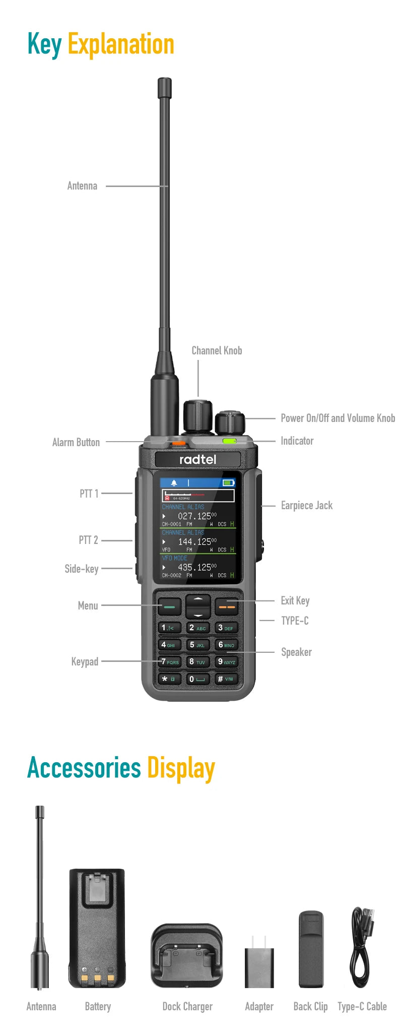 Radtel RT-880G 10w APRS+GPS Ham Radio with Cross Band Repeater Short Wave HF SSB CB  Walkie Talkie  AM USB LSB CW 1024 Channels