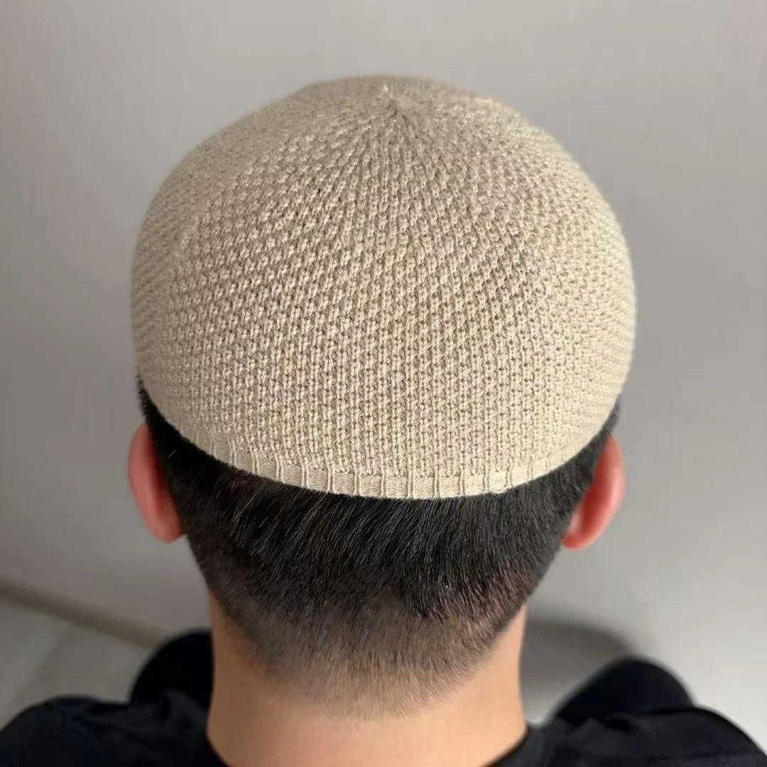 Hat Muslim Men Clothing Prayer Cap Islamic Kufi Tax Products Knitted Kippa Cotton Simple Daily Turkish 0756