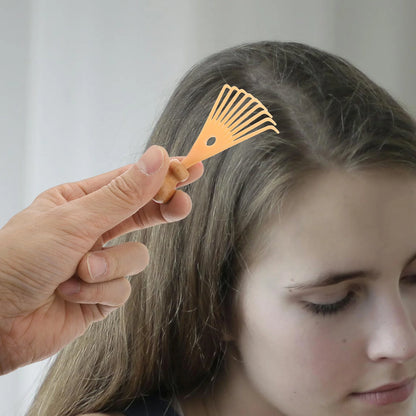 Scalp Massager Scratcher Portable Hand Held Spa Tool Beige For Neck Hair Dandruff Removal Massage Comb