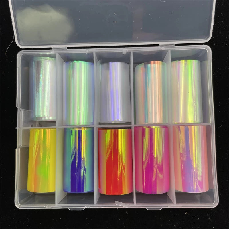 New Flower Nail Foils for Transfer Paper Stickers Floral Adhesive Fruit Nails Wraps Fish DIY Water Marble Nail Art Decorations