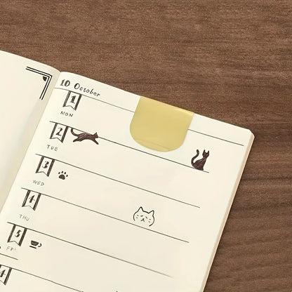 1 PC Cute Cat Bookmark - Double-Sided Ruler for Diary/Planner/Notes, Creative Stationery Gift