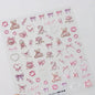 Colorful 5D Happy Birthday Nail Art Sticker Cake Candle Numbers Musical Note Cute Bear Stars Cherry Self Adhesive Manicure Decal