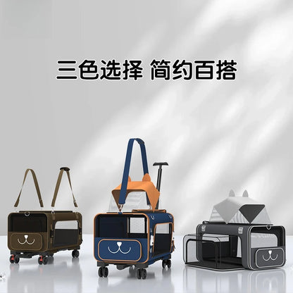 Pet Go out Trolley Portable Shoulder Bag Small Dog Cat Carrier Travel-friendly Pet Transport