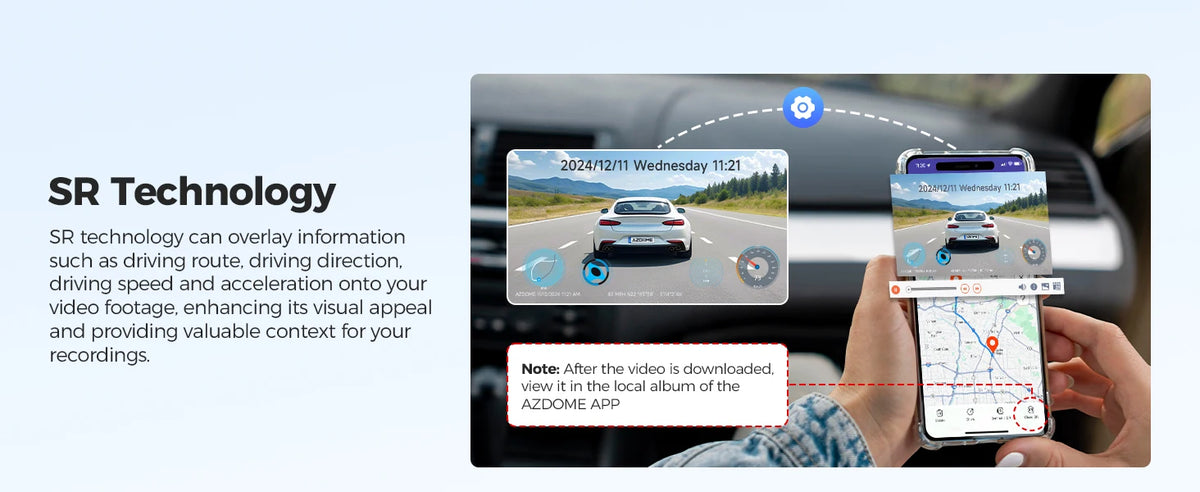 AZDOME Dash Cam GS63H 4K Built-In GPS Wi-Fi Dash Car Camera with Starvis 2.4" Screen WDR Night Vision Car DVR Parking Monito