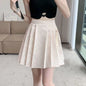 2025 Summer Female Plus Size Elastic Waist Skirts Women High Waisted Pleated Short Dress Lady Chic Designer Solid Printed Skirts